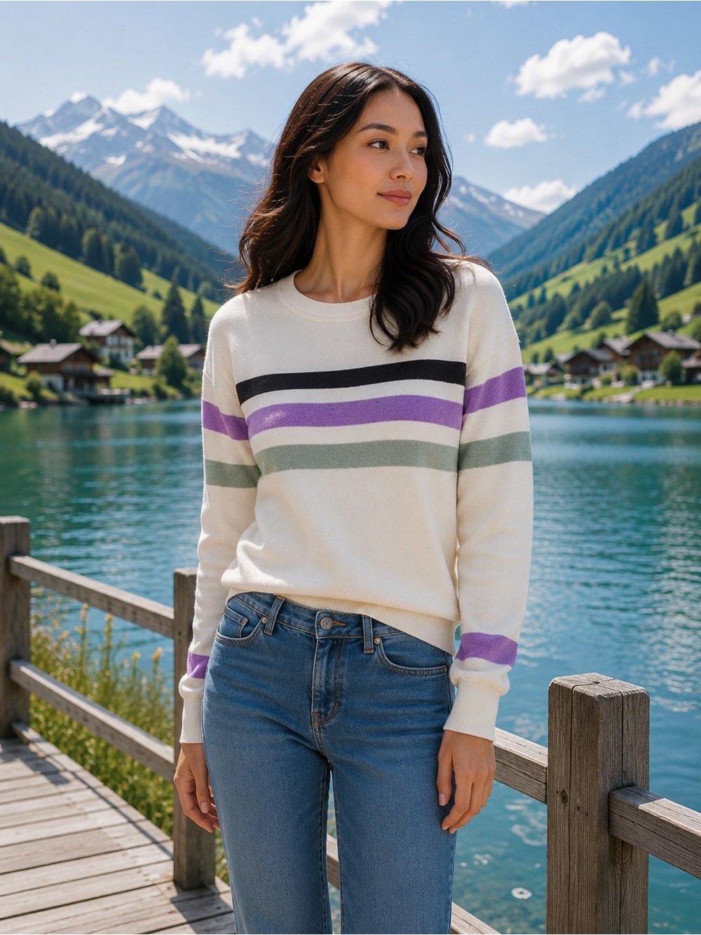 Lou & Grey Fuzzstripe Terry Sweatshirt π - Picture 11 of 11